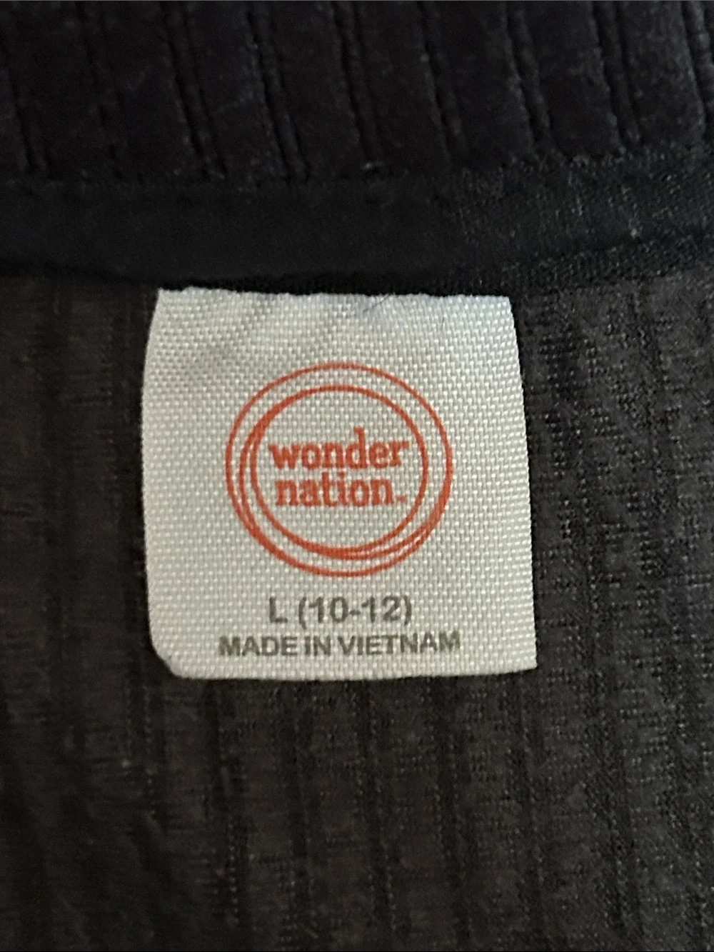 wonder nation Black Velvet Ribbed Crewneck Sweater